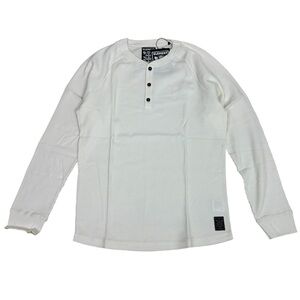 Element Timber White Long Sleeve Henley Shirt